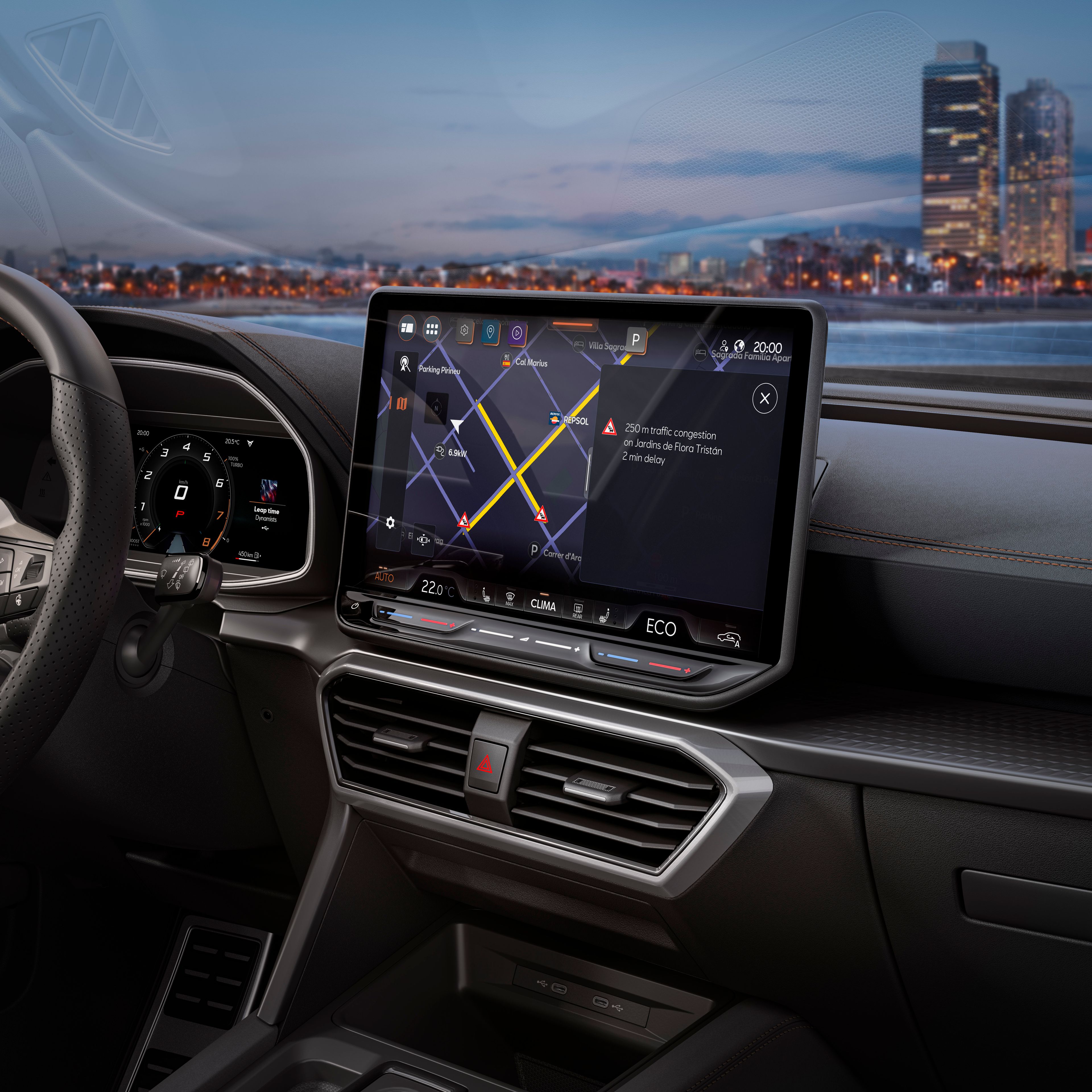 CUPRA Tavascan in Blau beim Ladevorgang