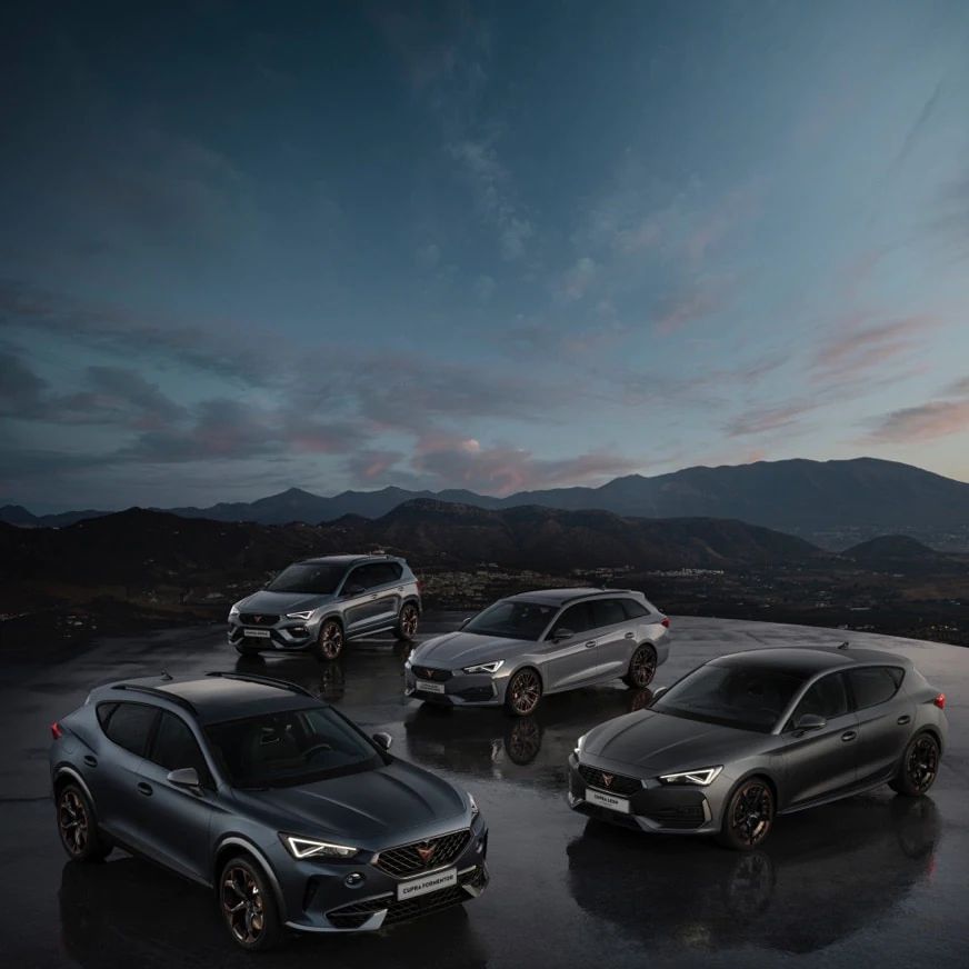 Zu dehen ist eine CUPRA Fahrzeugflotte bestehend aus 4 Fahrzeugen